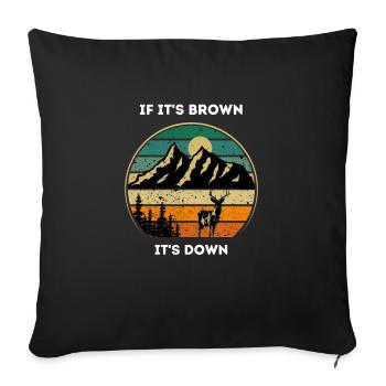 Chasse au cerf Chasse Unique - Housse de coussin décorative 45 x 45 cm - noir - Devant