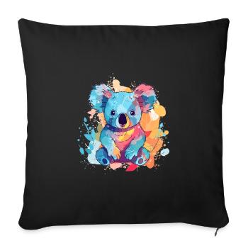 Mignon Anime Style Koala Kawaii - Housse de coussin décorative 45 x 45 cm - noir - Devant