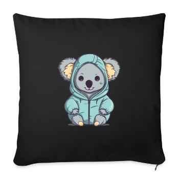 Mignon Anime Style Koala Kawaii - Housse de coussin décorative 45 x 45 cm - noir - Devant