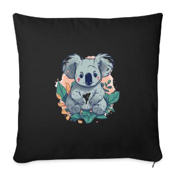 Mignon Anime Style Koala Kawaii - Housse de coussin décorative 45 x 45 cm - noir - Devant