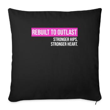 Hip Replacement Surgery Arthroplasty - Sofa pillowcase 17,3'' x 17,3'' (45 x 45 cm) - black - Front