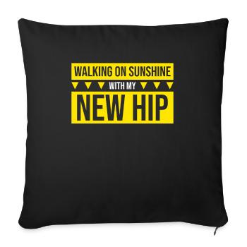 Hip Replacement Surgery Arthroplasty - Sofa pillowcase 17,3'' x 17,3'' (45 x 45 cm) - black - Front