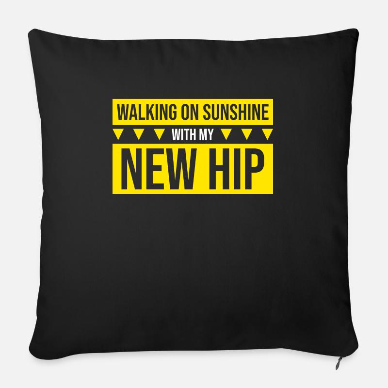 Hip Replacement Surgery Arthroplasty - Sofa pillowcase 17,3'' x 17,3'' (45 x 45 cm) - black