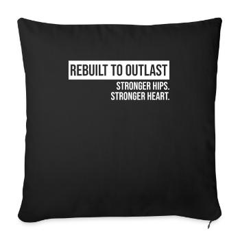 Hip Replacement Surgery Arthroplasty - Sofa pillowcase 17,3'' x 17,3'' (45 x 45 cm) - black - Front