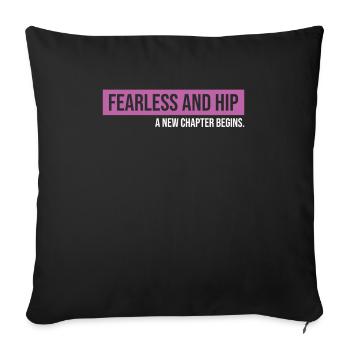 Hip Replacement Surgery Arthroplasty - Sofa pillowcase 17,3'' x 17,3'' (45 x 45 cm) - black - Front