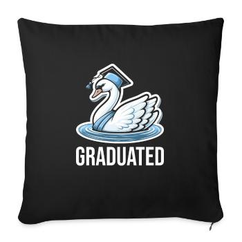 Diplômé universitaire - Housse de coussin décorative 45 x 45 cm - noir - Devant