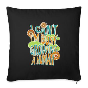 Je n’arrive pas à tomber enceinte Grossesse - Housse de coussin décorative 45 x 45 cm - noir - Devant
