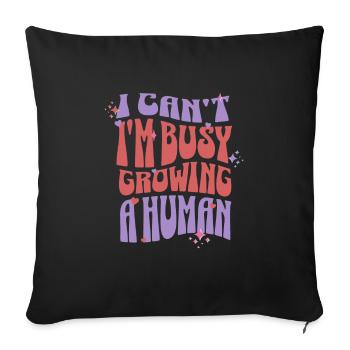 Je n’arrive pas à tomber enceinte Grossesse - Housse de coussin décorative 45 x 45 cm - noir - Devant