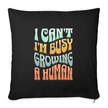 Je n’arrive pas à tomber enceinte Grossesse - Housse de coussin décorative 45 x 45 cm - noir - Devant