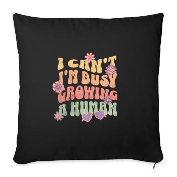 Je n’arrive pas à tomber enceinte Grossesse - Housse de coussin décorative 45 x 45 cm - noir - Devant