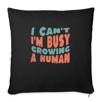 Je n’arrive pas à tomber enceinte Grossesse - Housse de coussin décorative 45 x 45 cm - noir - Devant