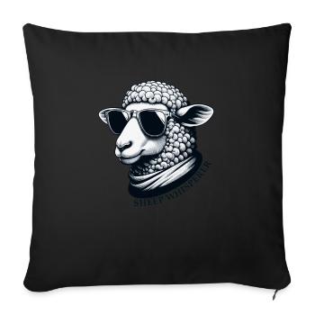 Sheep Whisperer Sheep - Sofa pillowcase 17,3'' x 17,3'' (45 x 45 cm) - black - Front