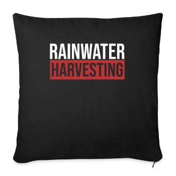 Récupération de l’eau de pluie - Housse de coussin décorative 45 x 45 cm - noir - Devant