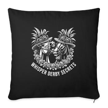 Flüstern Derby Secrets Horse Racing - Sofakissenbezug 45 x 45 cm - Schwarz - Vorne