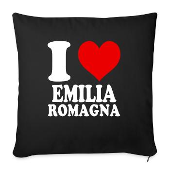 I Love Emilia Romagna Heart Region Italy Funny - Sofa pillowcase 17,3'' x 17,3'' (45 x 45 cm) - black - Front