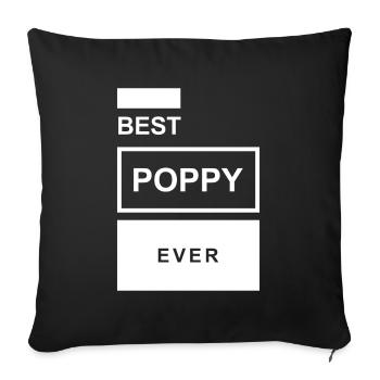 Best Poppy Ever - Sofa pillowcase 17,3'' x 17,3'' (45 x 45 cm) - black - Front