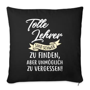 Il est difficile de trouver de bons professeurs - Housse de coussin décorative 45 x 45 cm - noir - Devant