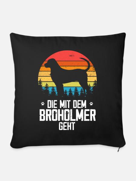 Broholmer - Sofakissenbezug 45 x 45 cm - Schwarz