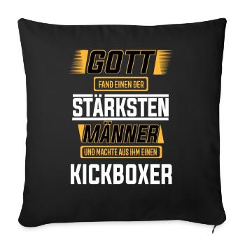 Kickboxer einer der stärksten Männer der Welt - Sofakissenbezug 45 x 45 cm - Schwarz - Vorne