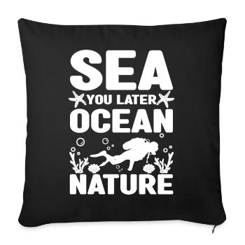 Profession de biologiste marin | Idée cadeau de biologiste marin - Housse de coussin décorative 45 x 45 cm - noir - Devant