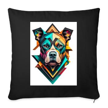 Pitbull bright - Sofakissenbezug 45 x 45 cm - Schwarz - Vorne
