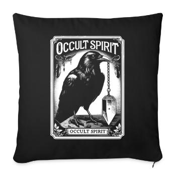 Occult Spirit Raven Pendulum - Sofa pillowcase 17,3'' x 17,3'' (45 x 45 cm) - black - Front