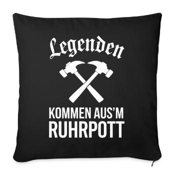 Rhénanie-du-Nord-Westphalie Rhénanie-du-Nord-Westphalie Rhénanie-du-Nord-Westphalie Allemagne Ruhrpott - Housse de coussin décorative 45 x 45 cm - noir - Devant