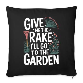 Gardener Garden Plants Gardening - Sofa pillowcase 17,3'' x 17,3'' (45 x 45 cm) - black - Front