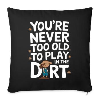 Gardener Garden Plants Gardening - Sofa pillowcase 17,3'' x 17,3'' (45 x 45 cm) - black - Front