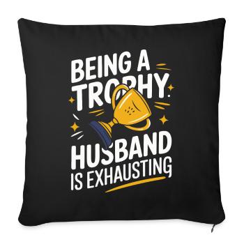 Husband, Spouse, Family, Wedding - Sofa pillowcase 17,3'' x 17,3'' (45 x 45 cm) - black - Front