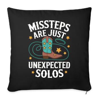 Danse en ligne Danseurs - Housse de coussin décorative 45 x 45 cm - noir - Devant