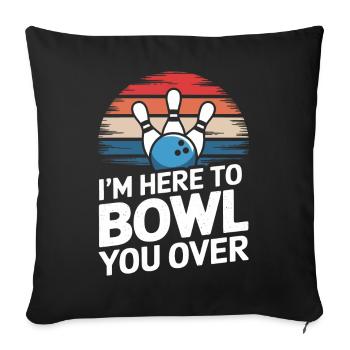 Bowling Bowler Pin Ball Bowling Ball - Housse de coussin décorative 45 x 45 cm - noir - Devant