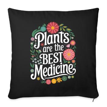 Végétarien Végétalien Végétarien Végétarien - Housse de coussin décorative 45 x 45 cm - noir - Devant