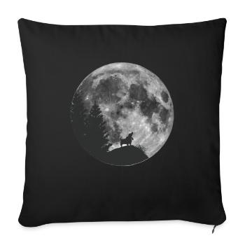 Dachshund Teckel Dachshund moon dog badger gift - Sofa pillowcase 17,3'' x 17,3'' (45 x 45 cm) - black - Front