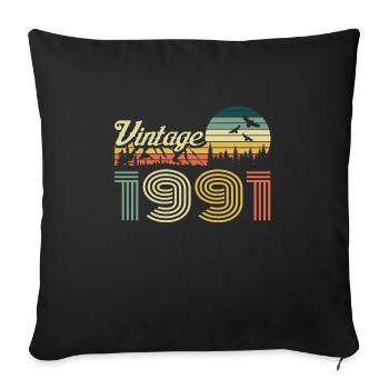 Vintage 1991Vintage 1991 Birthday Retro Vintage - Sofa pillowcase 17,3'' x 17,3'' (45 x 45 cm) - black - Front