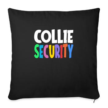 Border collie dog herding dog safety gift - Sofa pillowcase 17,3'' x 17,3'' (45 x 45 cm) - black - Front