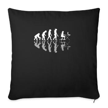 Evolution Woman Home Office Work Office Gift - Sofa pillowcase 17,3'' x 17,3'' (45 x 45 cm) - black - Front