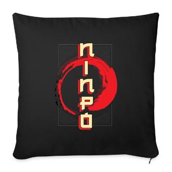 Bujinkan, Bujinkan Arts martiaux japonais, - Housse de coussin décorative 45 x 45 cm - noir - Devant