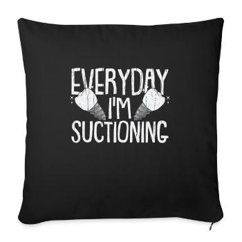 Dentist doctor tooth teeth dentist saying gift - Sofa pillowcase 17,3'' x 17,3'' (45 x 45 cm) - black - Front