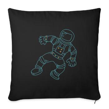 astronaut - Sofa pillowcase 17,3'' x 17,3'' (45 x 45 cm) - black - Front