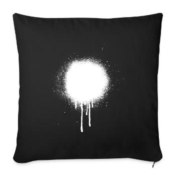 Graffiti stain - Sofa pillowcase 17,3'' x 17,3'' (45 x 45 cm) - black - Front