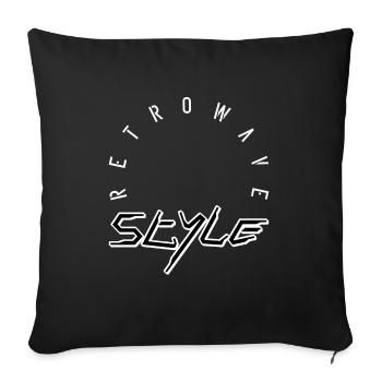 Style rétrowave - Housse de coussin décorative 45 x 45 cm - noir - Devant