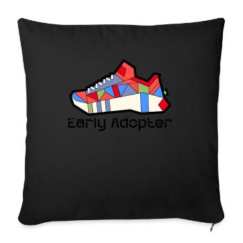 Shoe 5 - Sofa pillowcase 17,3'' x 17,3'' (45 x 45 cm) - black - Front