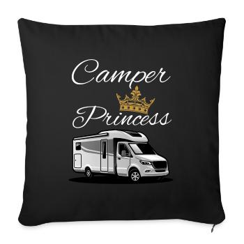 Camper Princess-Camper Princess - Sofa pillowcase 17,3'' x 17,3'' (45 x 45 cm) - black - Front