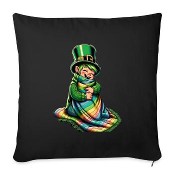 Cozy Leprechaun (Irish Leprechaun) - Sofa pillowcase 17,3'' x 17,3'' (45 x 45 cm) - black - Front