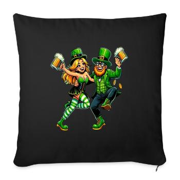 Dancing couple - Sofa pillowcase 17,3'' x 17,3'' (45 x 45 cm) - black - Front