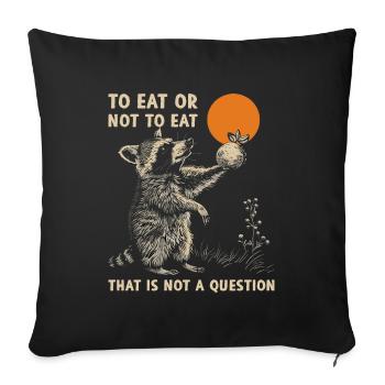 Cute Raccoon Raccoon Nature Baby Raccoon Forest - Sofa pillowcase 17,3'' x 17,3'' (45 x 45 cm) - black - Front