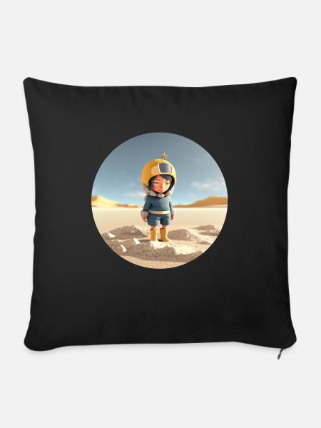 World Explorer - Sofakissenbezug 45 x 45 cm - Schwarz