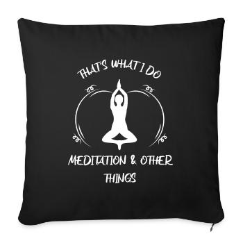 Meditaion - Sofakissenbezug 45 x 45 cm - Schwarz - Vorne