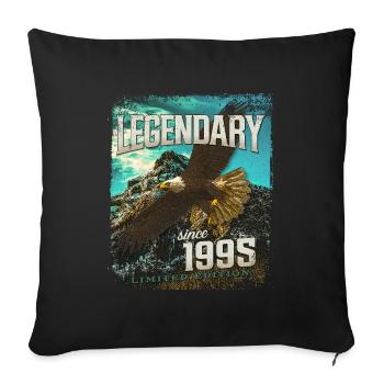 Legendary since 1995 - Sofa pillowcase 17,3'' x 17,3'' (45 x 45 cm) - black - Front